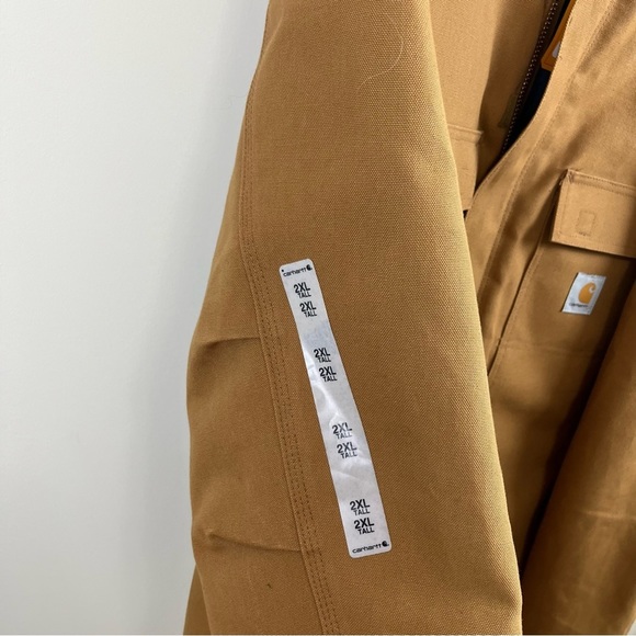 NWT Carhartt C003 Loose Fit Firm Duck Insulated Traditional Coat, Brown, 2XL - Picture 6 of 14